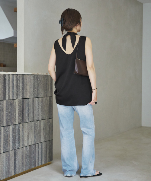 plage(プラージュ)の「Healthy denim / ヘルシーデニム 別注 FLARE CRUSHED デニムパンツ(デニムパンツ・レディース・ブルー・24/23/22/25)」の6枚目の写真