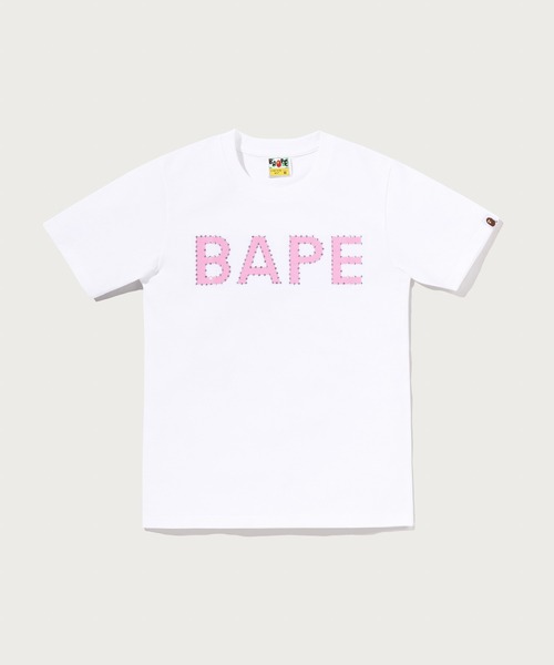 A BATHING APE(アベイシングエイプ)の「CRYSTAL STONE BAPE LOGO TEE(Tシャツ/カットソー・レディース・ブラック/ホワイト・SMALL/X-SMALL/MEDIUM)」の1枚目の写真