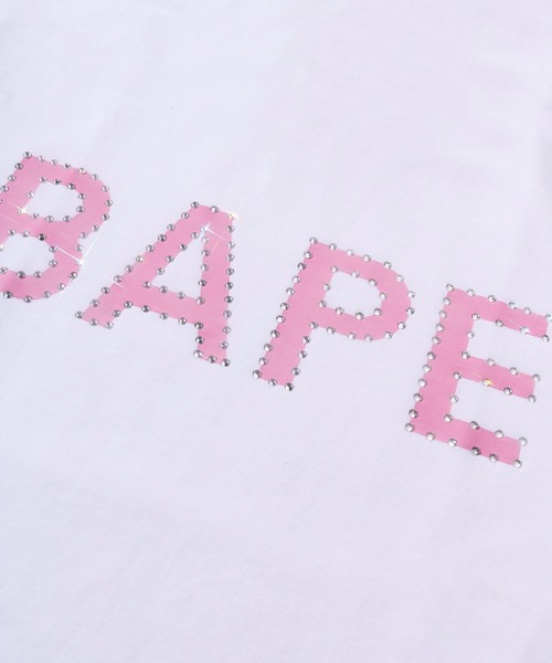 A BATHING APE(アベイシングエイプ)の「CRYSTAL STONE BAPE LOGO TEE(Tシャツ/カットソー・レディース・ブラック/ホワイト・SMALL/X-SMALL/MEDIUM)」の5枚目の写真