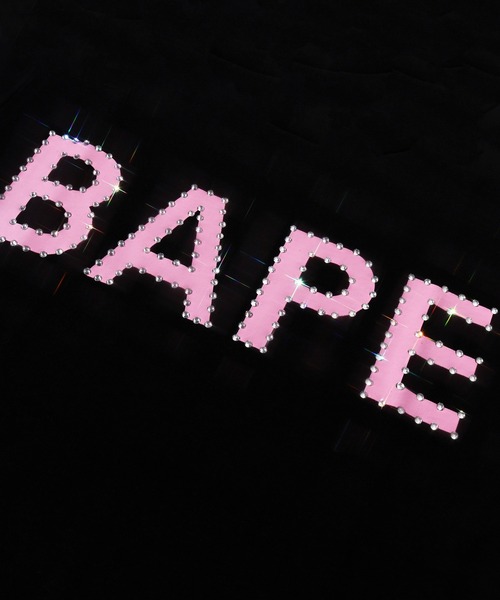 A BATHING APE(アベイシングエイプ)の「CRYSTAL STONE BAPE LOGO TEE(Tシャツ/カットソー・レディース・ブラック/ホワイト・SMALL/X-SMALL/MEDIUM)」の6枚目の写真
