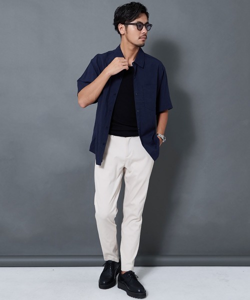BENUSTA(ベヌスタ)の「『BENUSTA/ベヌスタ』半袖シャツ【GC】(シャツ/ブラウス・メンズ・ネイビー/グリーン・L/M)」の7枚目の写真
