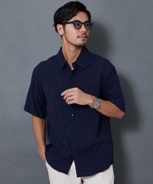 BENUSTA(ベヌスタ)の「『BENUSTA/ベヌスタ』半袖シャツ【GC】(シャツ/ブラウス・メンズ・ネイビー/グリーン・L/M)」の10枚目の写真