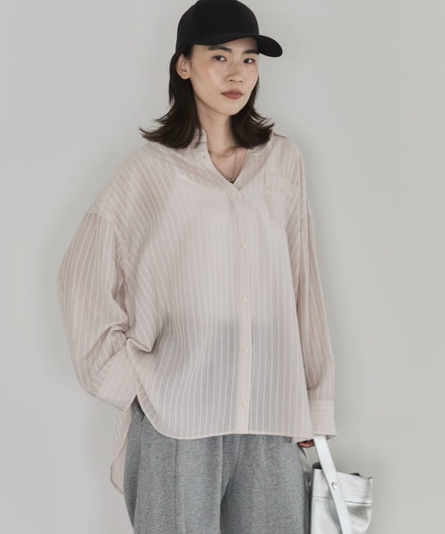 Doux archives(ドゥアルシーヴ)の「マルチwayオーバーシアーシャツ(シャツ/ブラウス・レディース・グレイッシュベージュ/ベージュ/キャメル・FREE)」の11枚目の写真