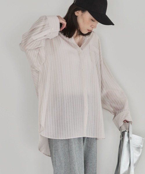 Doux archives(ドゥアルシーヴ)の「マルチwayオーバーシアーシャツ(シャツ/ブラウス・レディース・グレイッシュベージュ/ベージュ/キャメル・FREE)」の13枚目の写真