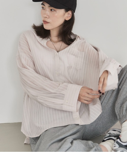 Doux archives(ドゥアルシーヴ)の「マルチwayオーバーシアーシャツ(シャツ/ブラウス・レディース・グレイッシュベージュ/ベージュ/キャメル・FREE)」の17枚目の写真