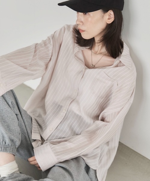 Doux archives(ドゥアルシーヴ)の「マルチwayオーバーシアーシャツ(シャツ/ブラウス・レディース・グレイッシュベージュ/ベージュ/キャメル・FREE)」の18枚目の写真