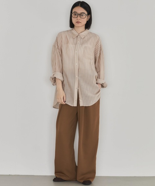 Doux archives(ドゥアルシーヴ)の「マルチwayオーバーシアーシャツ(シャツ/ブラウス・レディース・グレイッシュベージュ/ベージュ/キャメル・FREE)」の21枚目の写真