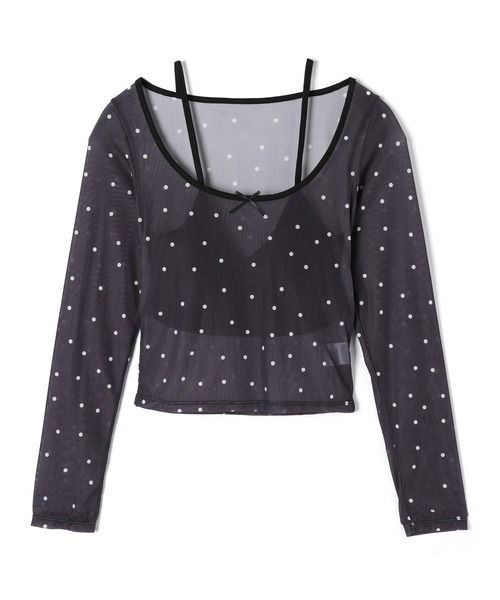 M DOLLY（エムドリー）の「Sheer dot remi tops / シアードットレミトップス（その他トップス・レディース・グレー/ベージュ/ブラック・FREE）」の18枚目の写真