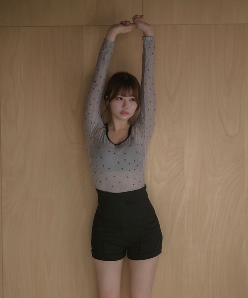 M DOLLY（エムドリー）の「Sheer dot remi tops / シアードットレミトップス（その他トップス・レディース・グレー/ベージュ/ブラック・FREE）」の12枚目の写真