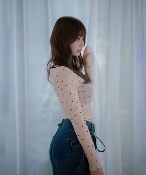 M DOLLY（エムドリー）の「Sheer dot remi tops / シアードットレミトップス（その他トップス・レディース・グレー/ベージュ/ブラック・FREE）」の15枚目の写真