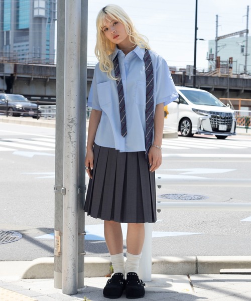 WEGO(ウィゴー)の「WEGO/【26年春夏新作】ダブルポケットBIGラメシャツ(シャツ/ブラウス・レディース・サックスブルー/ホワイト・FREE)」の19枚目の写真