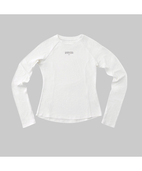 SLOUPLAY(スロープレイ)の「スキンフィットフィンガーホールロングスリーブトップ(3色)(Tシャツ/カットソー・レディース・チャコール/ブラック/ホワイト・LARGE/MEDIUM/SMALL)」の1枚目の写真