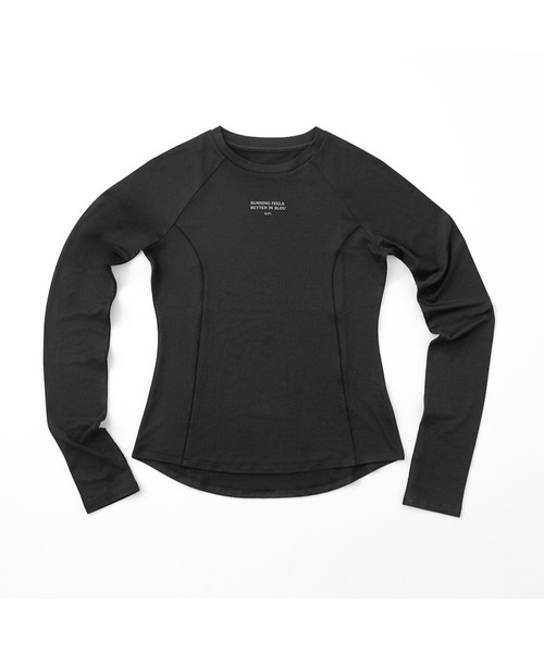 SLOUPLAY(スロープレイ)の「スキンフィットフィンガーホールロングスリーブトップ(3色)(Tシャツ/カットソー・レディース・チャコール/ブラック/ホワイト・LARGE/MEDIUM/SMALL)」の2枚目の写真