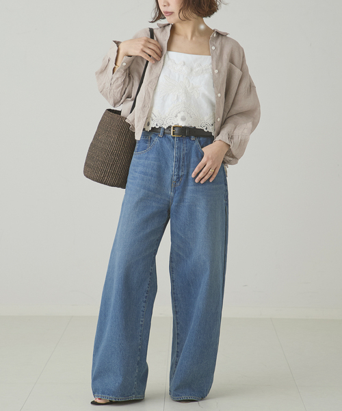 journal standard L'essage(ジャーナルスタンダードレサージュ)の「《追加》サイドタックデニムパンツ(デニムパンツ・レディース・ブルー・38/36)」の2枚目の写真