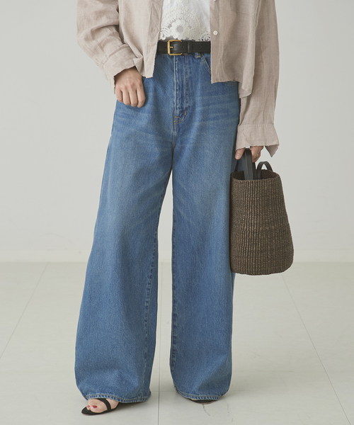 journal standard L'essage(ジャーナルスタンダードレサージュ)の「《追加》サイドタックデニムパンツ(デニムパンツ・レディース・ブルー・38/36)」の4枚目の写真