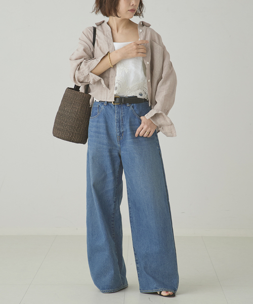 journal standard L'essage(ジャーナルスタンダードレサージュ)の「《追加》サイドタックデニムパンツ(デニムパンツ・レディース・ブルー・38/36)」の7枚目の写真