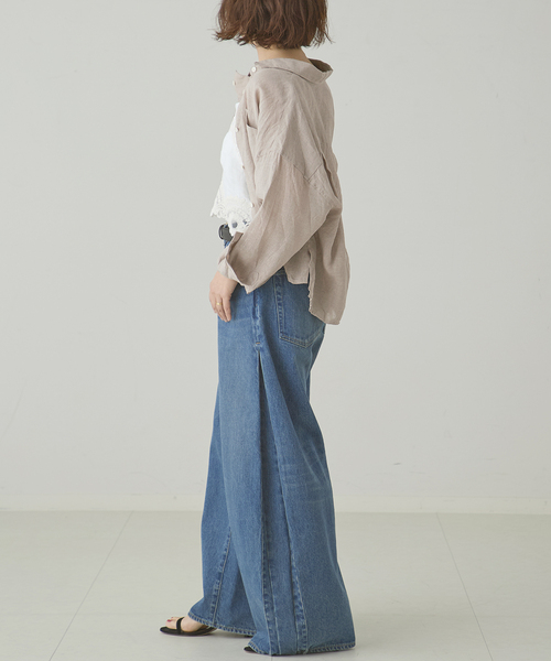 journal standard L'essage(ジャーナルスタンダードレサージュ)の「《追加》サイドタックデニムパンツ(デニムパンツ・レディース・ブルー・38/36)」の8枚目の写真