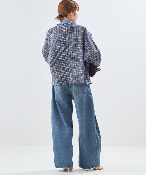 journal standard L'essage(ジャーナルスタンダードレサージュ)の「《追加》サイドタックデニムパンツ(デニムパンツ・レディース・ブルー・38/36)」の13枚目の写真