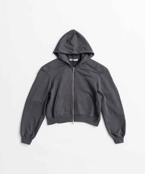 PRANK PROJECT(プランクプロジェクト)の「【2026Autumn Pre-Order】パワーショルダージップフーディー / Power Shoulder Zip Hoodie(パーカー・レディース・チャコールグレー/ライトグレー/ボルドー・FREE)」の13枚目の写真