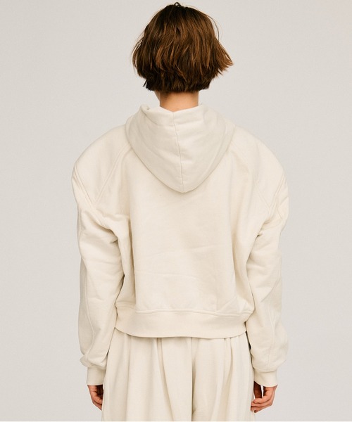 PRANK PROJECT(プランクプロジェクト)の「【2026Autumn Pre-Order】パワーショルダージップフーディー / Power Shoulder Zip Hoodie(パーカー・レディース・チャコールグレー/ライトグレー/ボルドー・FREE)」の22枚目の写真