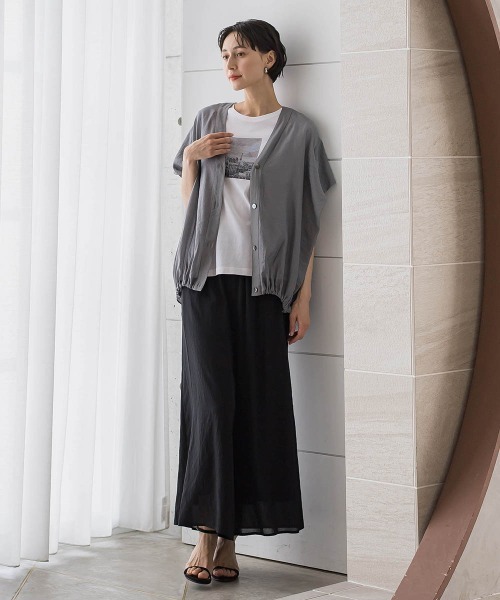 la.f…(ラエフ)の「【SETUP対応】リネンライクシアーボイルワイドパンツ(その他パンツ・レディース・ブラック/カーキ・9号/7号)」の19枚目の写真