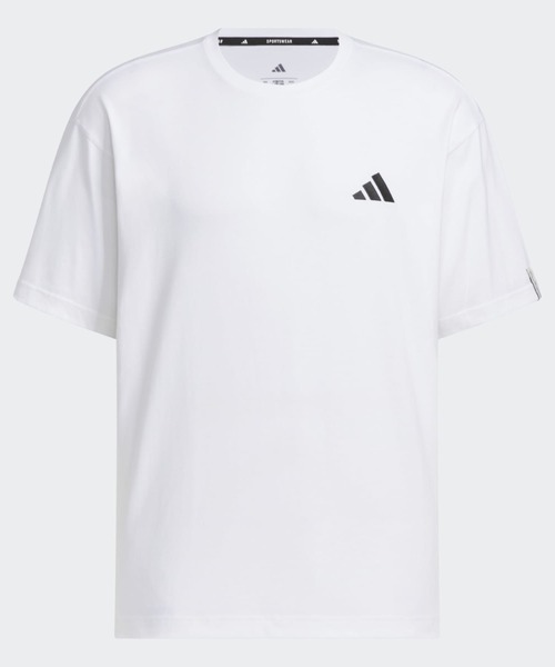 adidas(アディダス)の「エッセンシャルズ プラス ルーズフィット スモールロゴ 半袖Tシャツ / アディダス adidas(Tシャツ/カットソー・メンズ・ホワイト・XX-LARGE/3XL/LARGE/MEDIUM/SMALL/X-LARGE)」の6枚目の写真