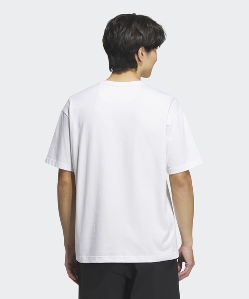 adidas(アディダス)の「エッセンシャルズ プラス ルーズフィット スモールロゴ 半袖Tシャツ / アディダス adidas(Tシャツ/カットソー・メンズ・ホワイト・XX-LARGE/3XL/LARGE/MEDIUM/SMALL/X-LARGE)」の2枚目の写真