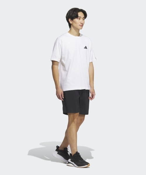 adidas(アディダス)の「エッセンシャルズ プラス ルーズフィット スモールロゴ 半袖Tシャツ / アディダス adidas(Tシャツ/カットソー・メンズ・ホワイト・XX-LARGE/3XL/LARGE/MEDIUM/SMALL/X-LARGE)」の3枚目の写真