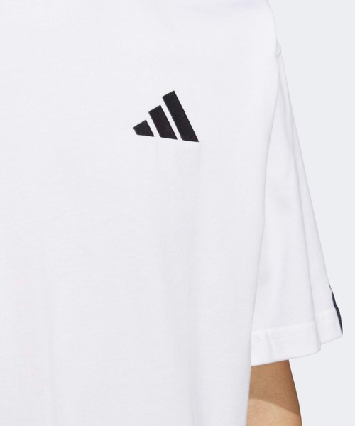 adidas(アディダス)の「エッセンシャルズ プラス ルーズフィット スモールロゴ 半袖Tシャツ / アディダス adidas(Tシャツ/カットソー・メンズ・ホワイト・XX-LARGE/3XL/LARGE/MEDIUM/SMALL/X-LARGE)」の5枚目の写真