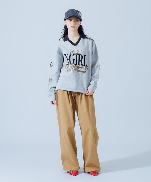 X-girl（エックスガール）の「MIXED FONT LOGO GAME SHIRT（スウェット・レディース・アッシュ/ネイビー/ブラック・S/M）」の20枚目の写真