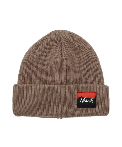 NANGA(ナンガ)の「NANGA/ナンガ BOX LOGO BULKY BEANIE バルキービーニー ニット帽 ワッチ メンズ レディース 2026年 秋 秋服 冬 冬服(ニットキャップ/ビーニー・メンズ・ブラック/グレー/ベージュ/マスタード・FREE)」の3枚目の写真