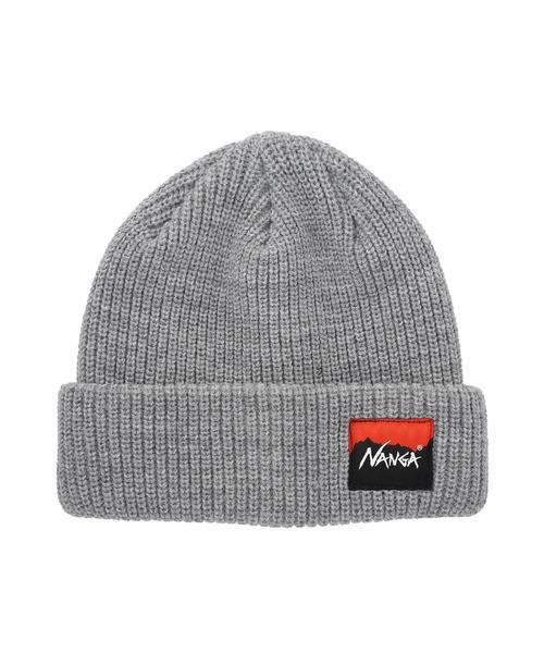 NANGA(ナンガ)の「NANGA/ナンガ BOX LOGO BULKY BEANIE バルキービーニー ニット帽 ワッチ メンズ レディース 2026年 秋 秋服 冬 冬服(ニットキャップ/ビーニー・メンズ・ブラック/グレー/ベージュ/マスタード・FREE)」の2枚目の写真