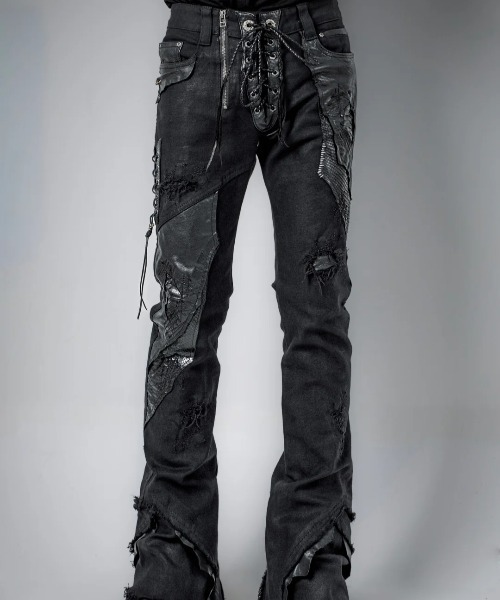 14th Addiction(フォーティーンスアディクション)の「14th Addiction/フォーティーンスアディクション/OUTRIDER LACE 02(その他パンツ・メンズ・ブラック・29/30/31)」の2枚目の写真