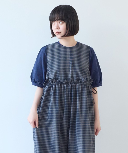 bulle de savon(ビュルデサボン)の「綿麻 tsunagi(つなぎ/オールインワン・レディース・その他1/その他2/ブラック・FREE)」の3枚目の写真