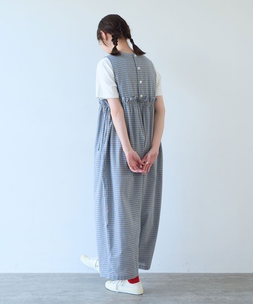 bulle de savon(ビュルデサボン)の「綿麻 tsunagi(つなぎ/オールインワン・レディース・その他1/その他2/ブラック・FREE)」の8枚目の写真