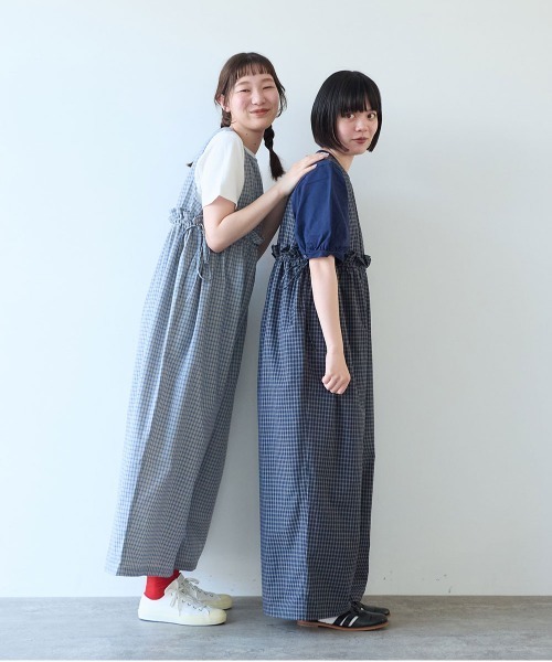 bulle de savon(ビュルデサボン)の「綿麻 tsunagi(つなぎ/オールインワン・レディース・その他1/その他2/ブラック・FREE)」の5枚目の写真