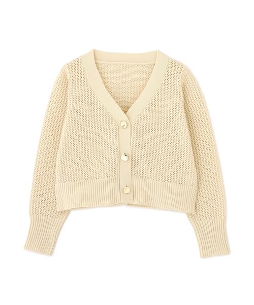 PROPORTION BODY DRESSING(プロポーションボディドレッシング)の「<E>透かし編みカーディガン / 1216274901(カーディガン/ボレロ・レディース・ホワイト系その他/ブラウン・FREE)」の4枚目の写真