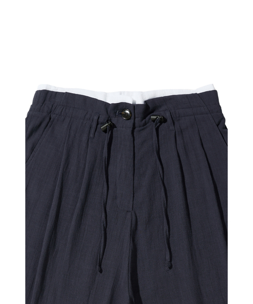DEINET(ダイニット)の「DEINET OLD MONEY LINEN PANTS IN NAVY(スラックス・レディース・その他・FREE)」の4枚目の写真