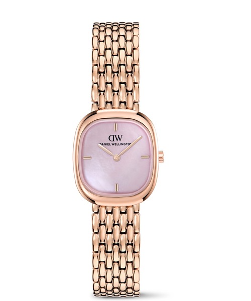 Daniel Wellington(ダニエルウェリントン)の「CORTA Grain-Link Stone 24x28MM レディース腕時計(アナログ腕時計・レディース・ピンクゴールド/シルバー・ONE SIZE)」の1枚目の写真