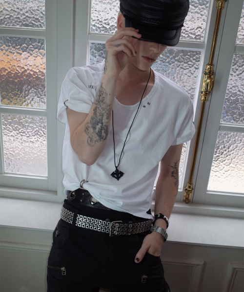 LECYTO（レシト）の「Youth Pin Shirring T-Shirt_[White]（Tシャツ/カットソー・メンズ・その他・FREE）」の3枚目の写真
