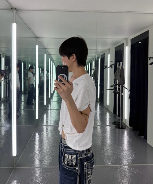 LECYTO（レシト）の「Youth Pin Shirring T-Shirt_[White]（Tシャツ/カットソー・メンズ・その他・FREE）」の4枚目の写真