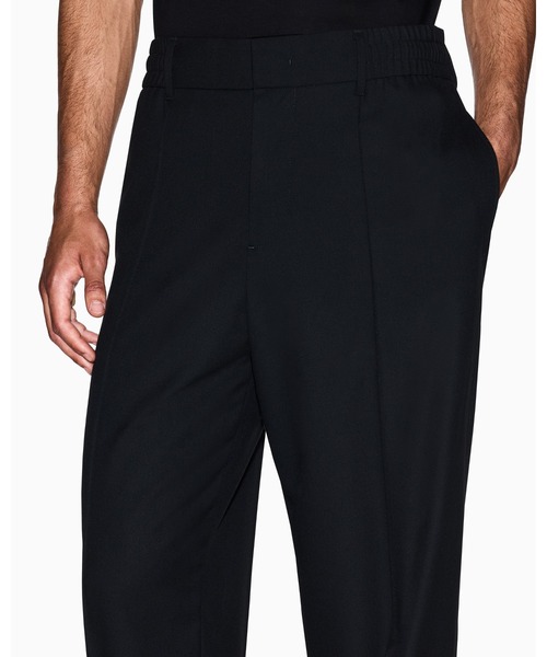ARMANI EXCHANGE(アルマーニエクスチェンジ)の「【A|X アルマーニ エクスチェンジ】ストレッチウールブレンド イージーテーパードスラックス(スラックス・メンズ・ブラック・30inch/32inch)」の3枚目の写真