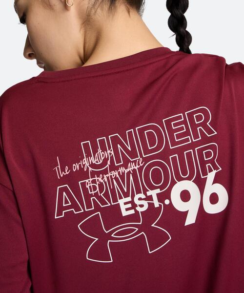 UNDER ARMOUR(アンダーアーマー)の「UAテック グラフィック ボックス ショートスリーブ Tシャツ(トレーニング/レディース)(Tシャツ/カットソー・レディース・レッド系・L/M/XL/S)」の5枚目の写真