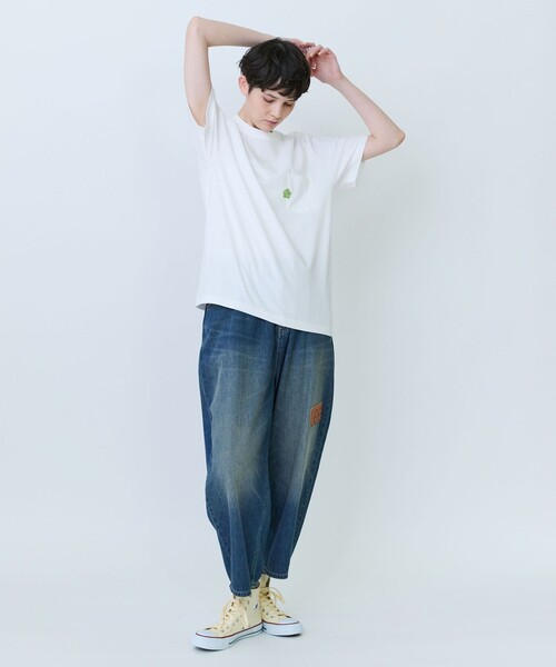 FRAPBOIS PARK(フラボアパーク)の「パークポケTシャツ(Tシャツ/カットソー・レディース・ブラック/ホワイト・2/1)」の8枚目の写真