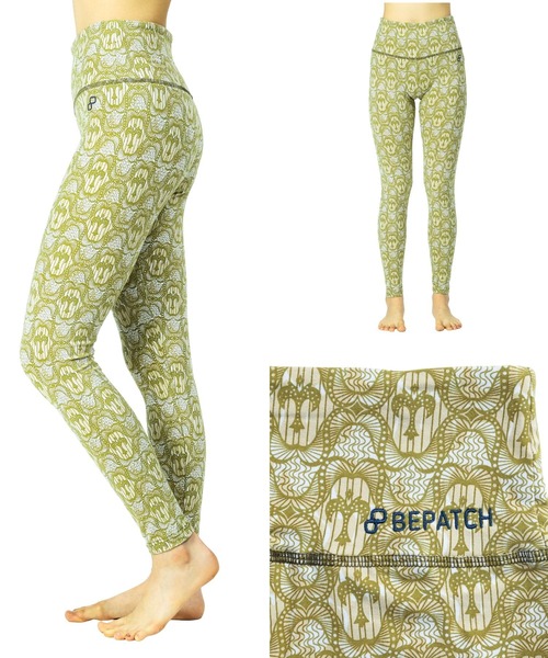OLD BETTY'S（オールドベティーズ）の「BEPATCH ﾖｶﾞﾊﾟﾝﾂ (ﾊｲｳｴｽﾄ柄)（レギンス/スパッツ・レディース・ライトカーキ/カーキ/ブラウン・FREE）」の3枚目の写真