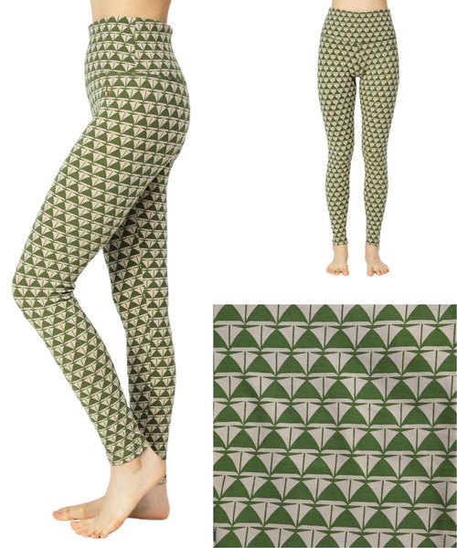 OLD BETTY'S（オールドベティーズ）の「BEPATCH ﾖｶﾞﾊﾟﾝﾂ (ﾊｲｳｴｽﾄ柄)（レギンス/スパッツ・レディース・ライトカーキ/カーキ/ブラウン・FREE）」の2枚目の写真