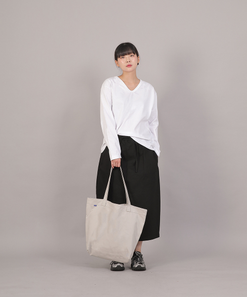 SAINTCREW(セントクルー)の「ポケットレスビッグサイズトラペーズエコバッグBPL-164オートミール(エコバッグ/サブバッグ・レディース・その他・フリー)」の2枚目の写真