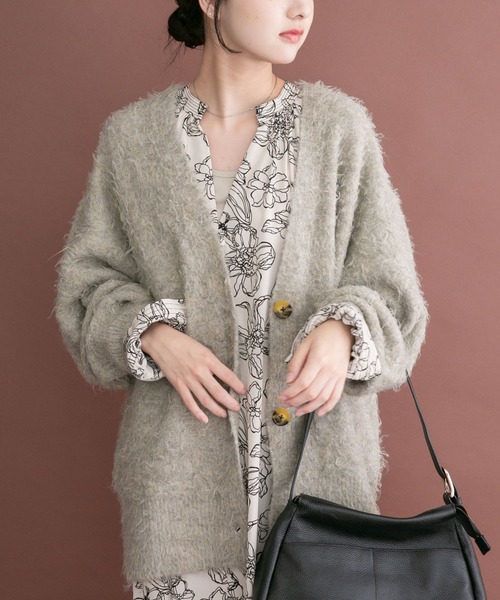 ITEMS URBANRESEARCH(アイテムズ アーバンリサーチ)の「アートフラワープリントワンピース(ワンピース・レディース・ブラック/モカ/オフホワイト・FREE)」の14枚目の写真