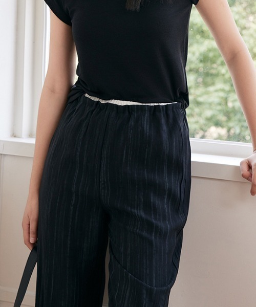 JOCOSA（ジョコサ）の「ダブルウエスト イージーパンツ（その他パンツ・レディース・グレー/ブラック/ベージュ/ブルー・M/L）」の10枚目の写真
