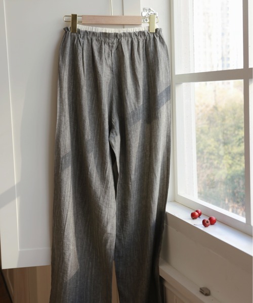 JOCOSA（ジョコサ）の「ダブルウエスト イージーパンツ（その他パンツ・レディース・グレー/ブラック/ベージュ/ブルー・M/L）」の12枚目の写真